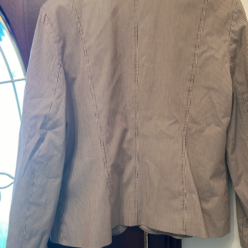 Bob Mackie Black and White Striped Blazer